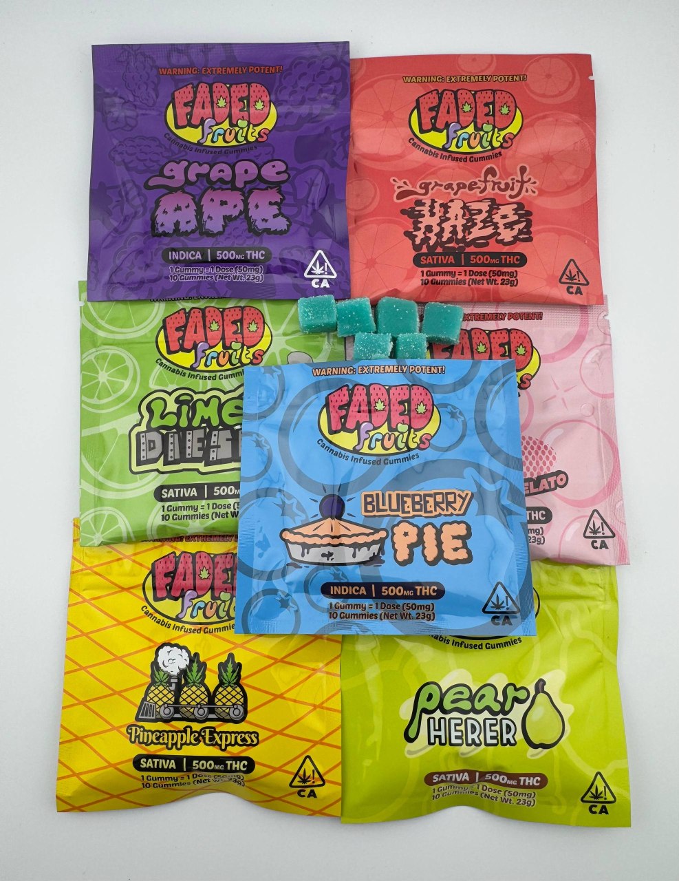 Faded Fruits 500mg THC Gummies 🚨🍬 — Edibles available in Los Angeles