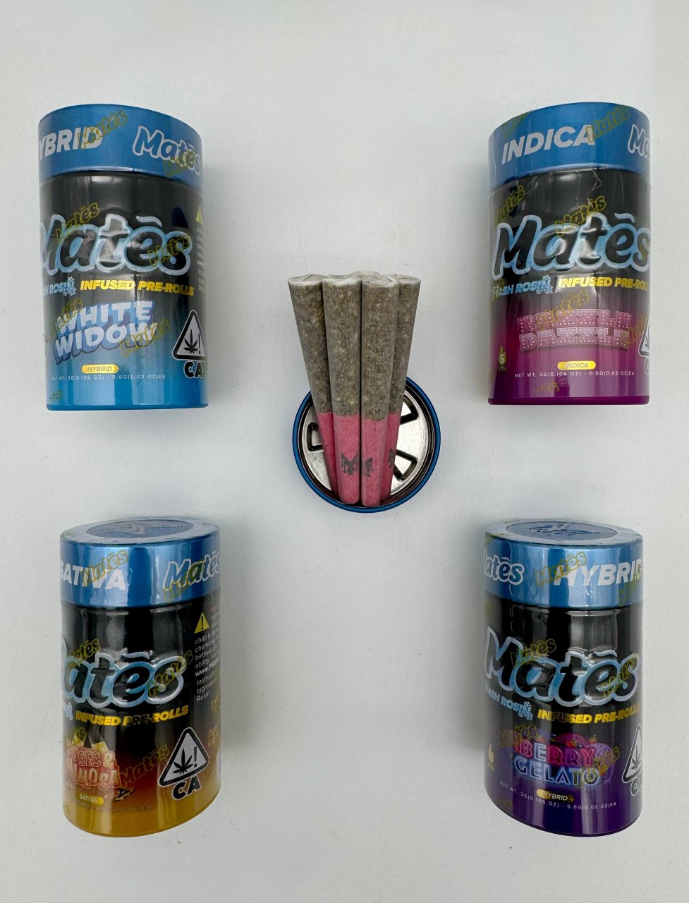 Muha Meds: Mates 5-Pack Hash Rosin Infused Pre-Rolls 🚨🔥 — Pre Rolls available in Los Angeles