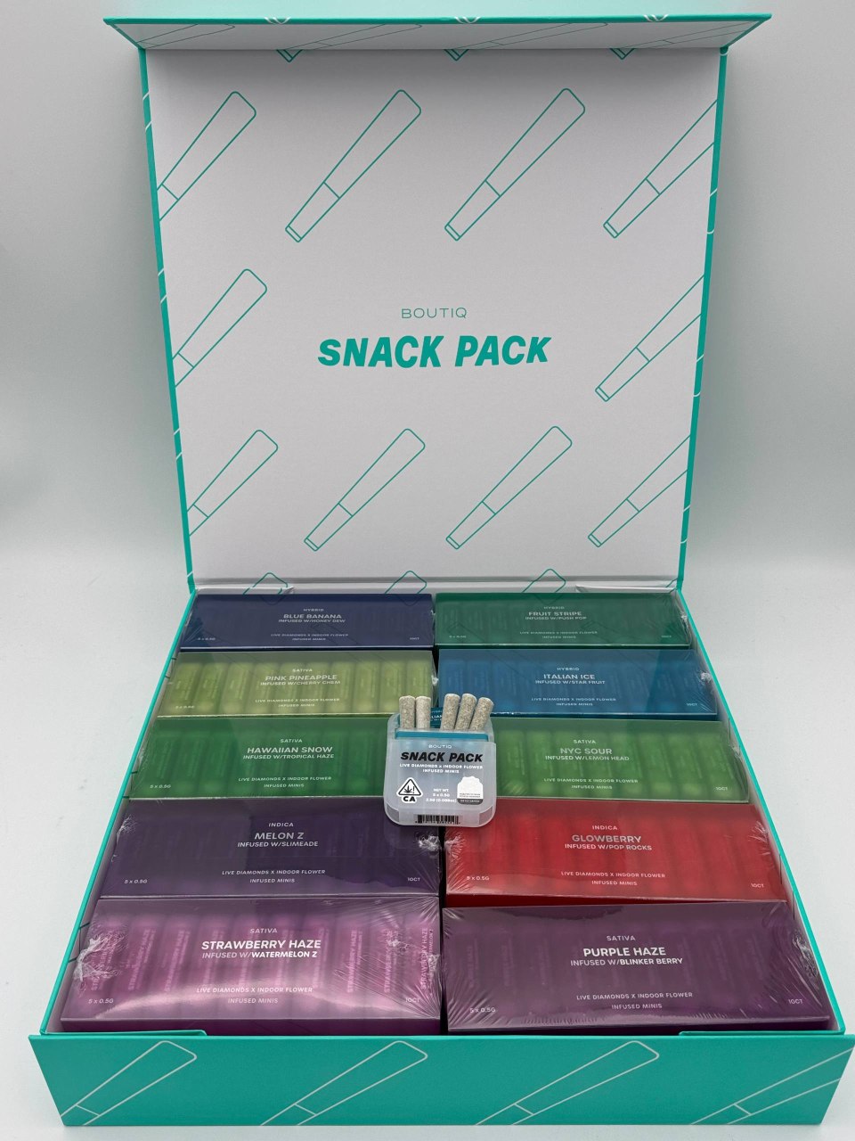 Boutiq Snack Pack: 5-Pack Live Diamond Infused Minis 🚨💎 — Pre Rolls available in Los Angeles
