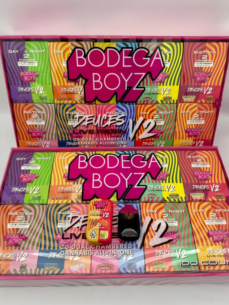Bodega Boyz: Deuces V2 Dual-Chamber Live Resin Disposables 🚨💨 — Carts available in Los Angeles