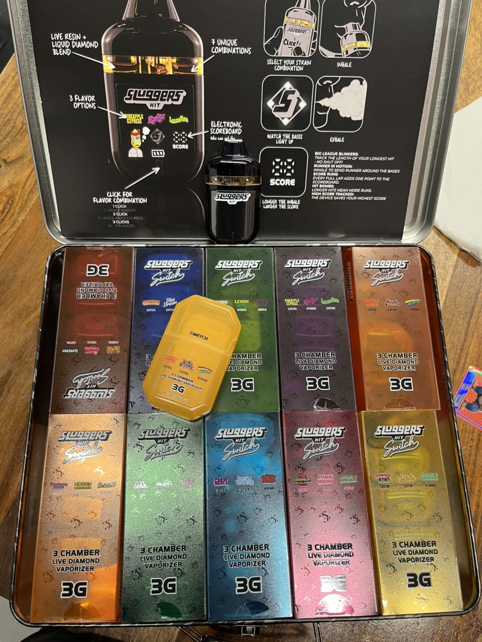 Sluggers Hit "Switch" 3G Disposables (50-Count Master Box) 🔋 🍓 — Carts available in Los Angeles