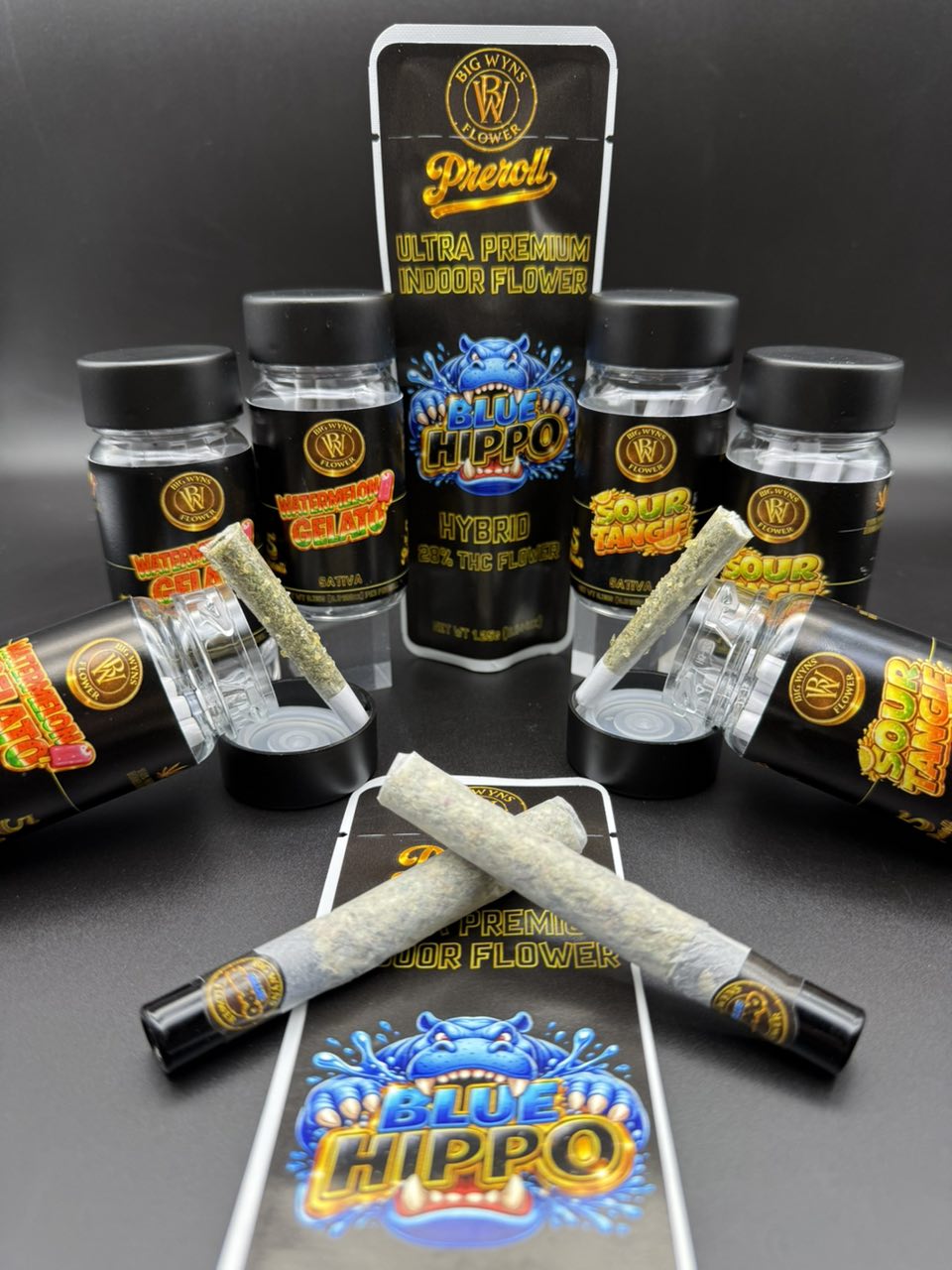 Big Wyns PreRolls  Blue Hippo (Hybrid) — Pre Rolls available in Los Angeles